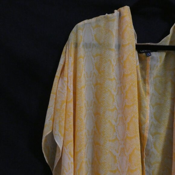 GEORGE | l - xl / large - extra large | Sheer Orange Open Front Cardigan | NWOT - Picture 3 of 15